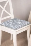 Подушка на стул из рогожки "ТЛ" Рози (серый) арт. 10383/1 (М-9)