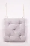 Подушка на стул из плюша Серая арт. 002-ODN (М-5)