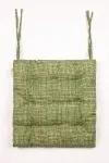 Подушка на стул из рогожки "ХБК" Холщовая (зеленый) арт. 35007/1 (М-9)