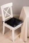Подушка на стул из плюша Графит арт. 006-ODN (М-5)