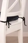 Подушка на стул из хлопка Бохо (графит) (М-9)