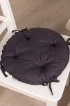Подушка на стул хлопковая круглая "ТЛ" ТЛ-Графит арт. 812 (К-4)