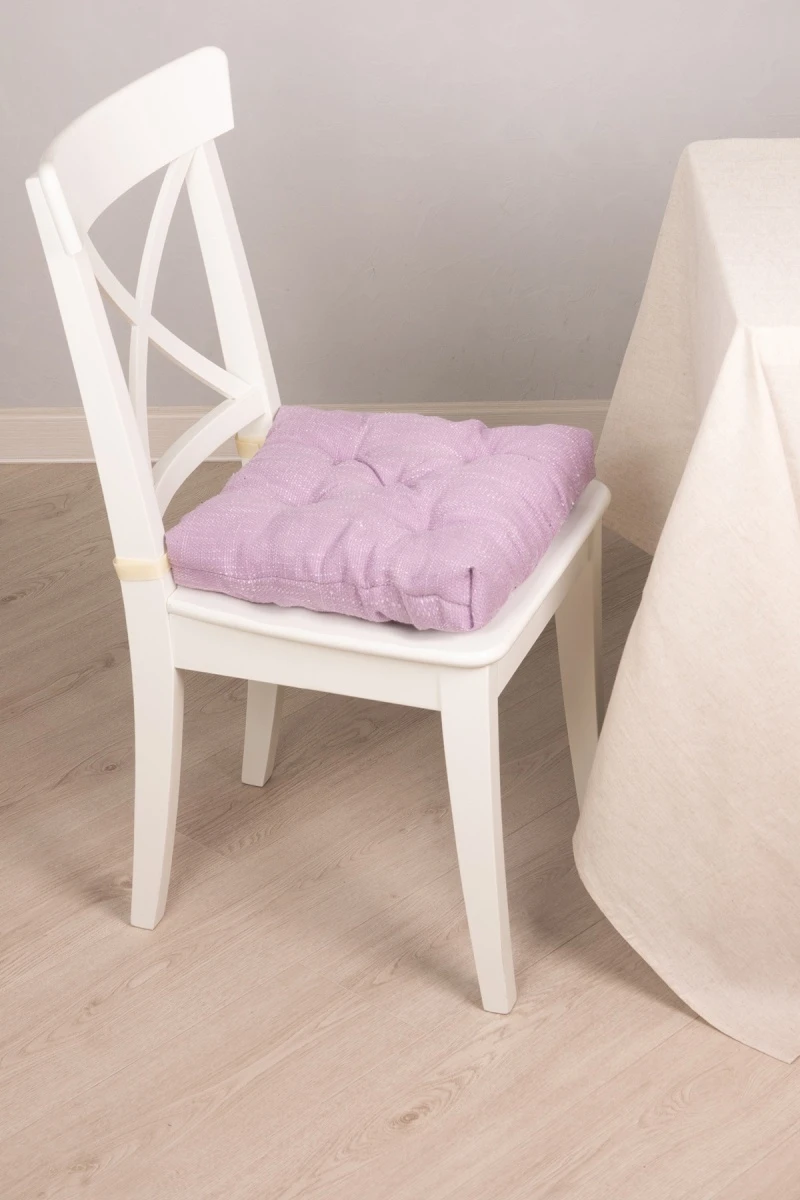 Подушка на стул "ЯШ" Пурпурный лен (ТС-5)