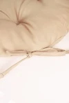Подушка на стул из габардина круглая "А" Карамель (col. 10) (К-4)