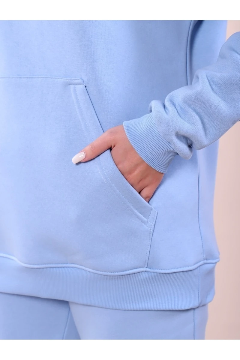 Костюм с начесом стиль oversize - XXI - 399 - голубой