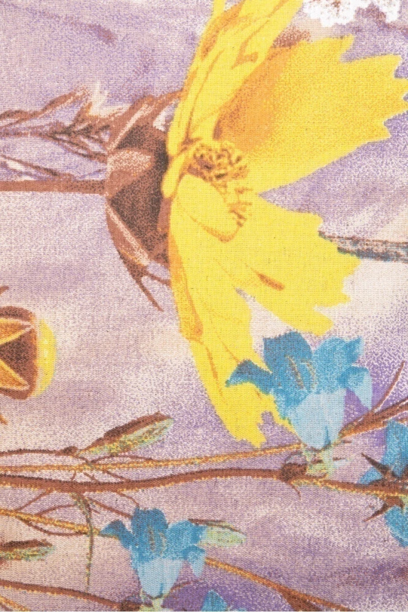Декоративная наволочка на молнии полулен "ГП" Осенний блюз (голубой)