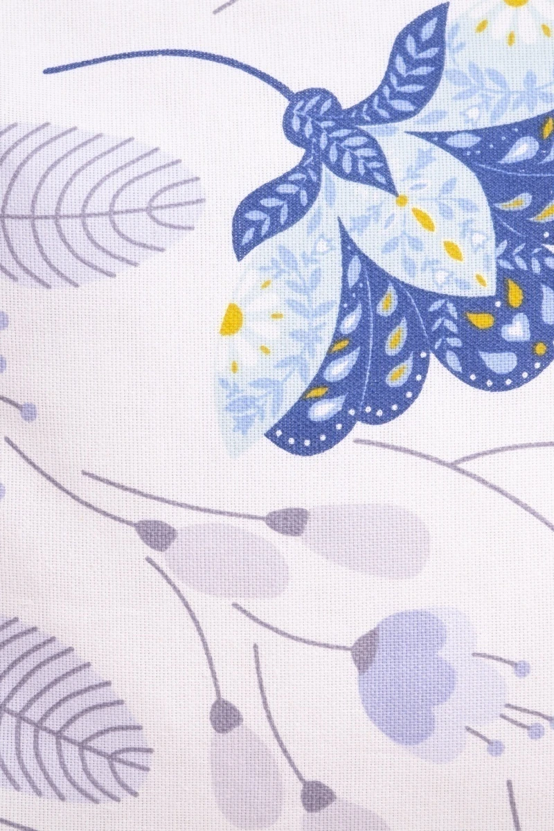 Декоративная наволочка на молнии из рогожки "Диз" Волшебный цветок