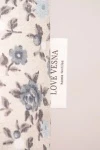 Декоративная наволочка на молнии полулен "ГОС" Букетики маков (серый)