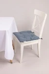 Плоская подушка на стул из габардина "А" Грифельный (col. 316) (М-4)