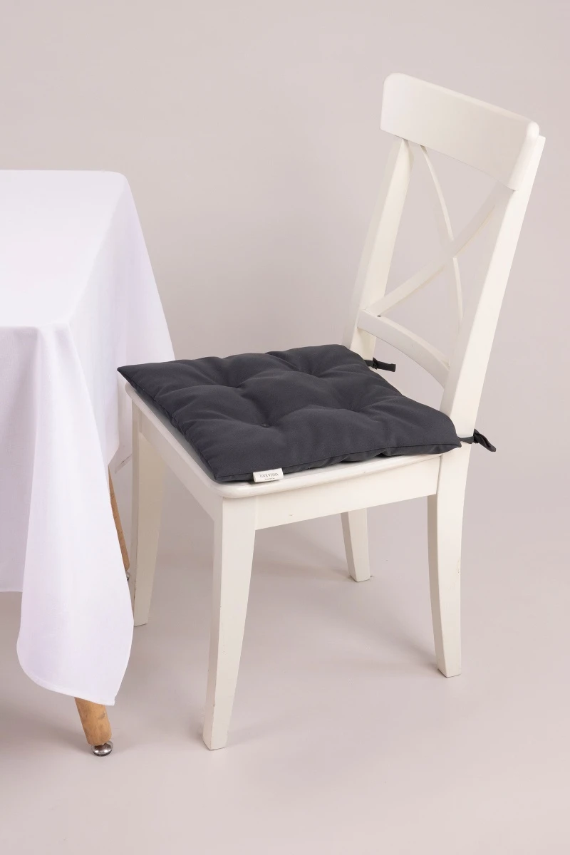 Плоская подушка на стул из габардина "А" Лакрица (col. Г-12) (М-4)