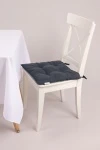 Плоская подушка на стул из габардина "А" Мокрый асфальт (col. 806) (М-4)