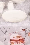 Скатерть рогожка "Диз" Снеговики