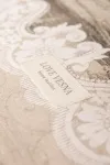 Скатерть полулен жаккард "ТТ" Снегири (льняная зима)