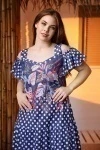 Платье 7384 (горох+листья)
