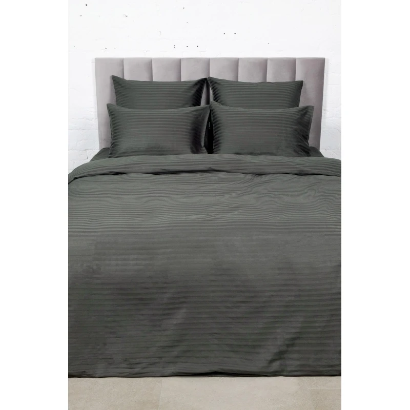 КПБ страйп-сатин "ЕА" 130г/м "ЕА-Мокрый асфальт" р. 1.5 сп. арт. 63-С120016 (полоса 1*1 см) (240 см)
