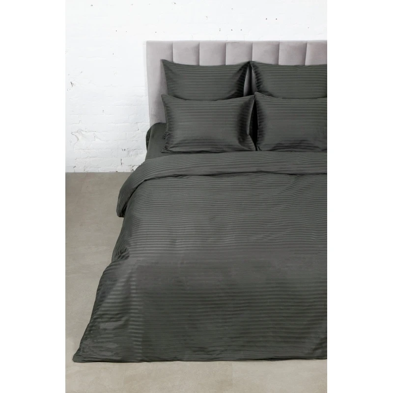 КПБ страйп-сатин "ЕА" 130г/м "ЕА-Мокрый асфальт" р. 1.5 сп. арт. 63-С120016 (полоса 1*1 см) (240 см)