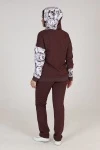Костюм с брюками 27050 (бордовый)