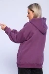 Худи женское на молнии - ZIP - 649 - ежевика