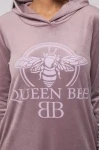 Туника из велюра - QUEEN BEE - 475 - лиловый