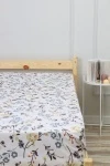 Простыня на резинке поплин Летнее веселье (белый)