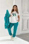 Костюм с брюками 52337 (изумрудный)