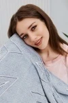 Плед велсофт ХТ-20-4 Самолет светящийся (серый)