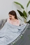 Плед велсофт ХТ-20-4 Самолет светящийся (серый)