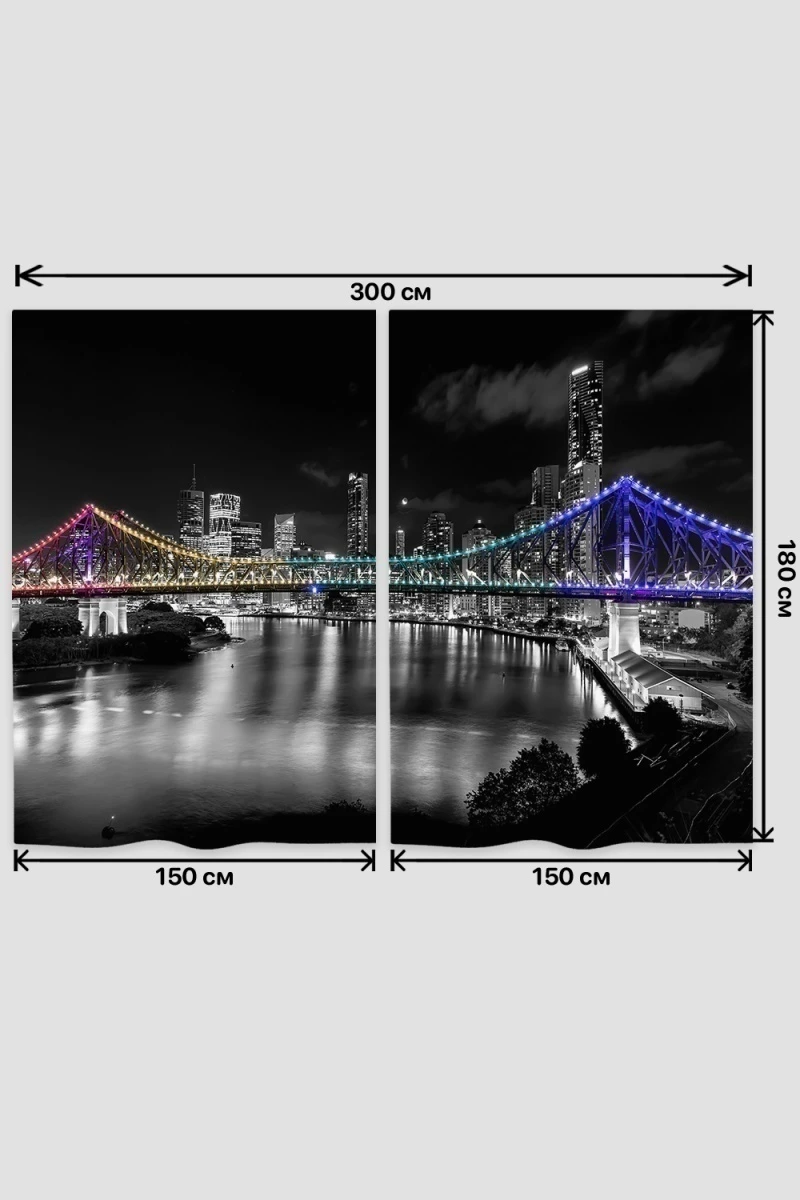 Фотошторы 10845 (черный)