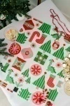 Полотенце кухонное Новогодняя мозайка (зеленый)