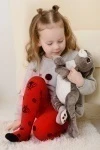 Колготки Божья коровка (красный)