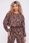 Костюм с брюками БУКВЫ (кофе)