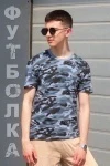 Детская футболка GL818 (камуфляж/синий)