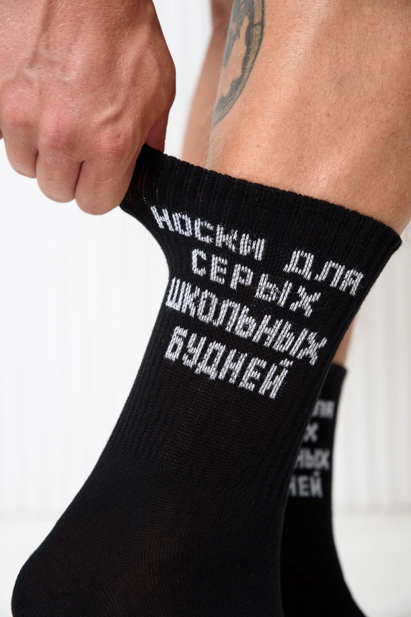 Носки стандарт Школьные будни (набор 2 пары) (черный)