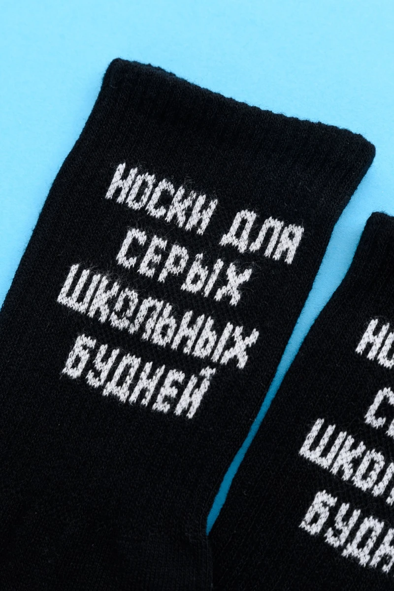 Носки стандарт Школьные будни (набор 2 пары) (черный)