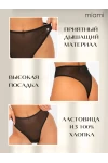 Трусы стринги прозрачные сетка (черный)