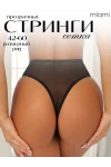 Трусы стринги прозрачные сетка (черный)