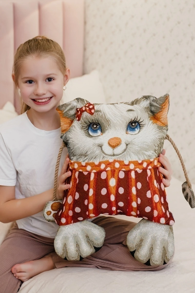 Подушка декоративная игрушка Добряша 35*45 (серый)