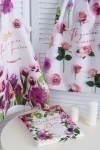 Полотенце кухонное Романтик (белый+розовый)