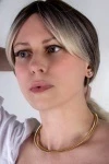 Чокер Дизайнерский Жгут, 8мм + Подарок, подарочная упаковка (золото)