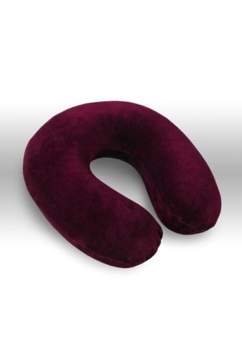 (П) Подушка Memory Foam для путешествий ПДП ИвШвейСтандарт 30х30 цвет бордо